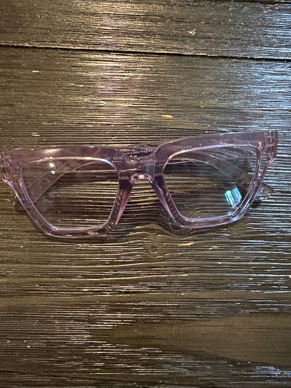 Purple Clear Square Frame Reading Glasses
